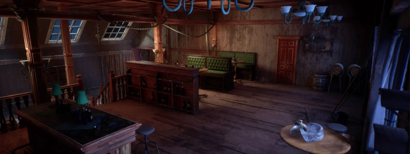 酒馆二楼上楼梯处