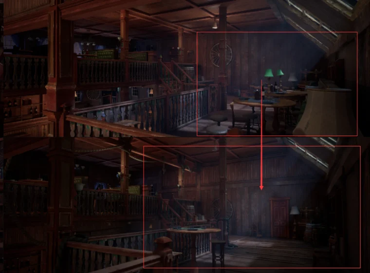 做减法前后的墙面对比