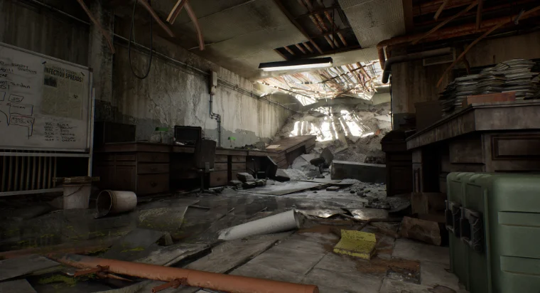 最终效果-废墟走廊细节